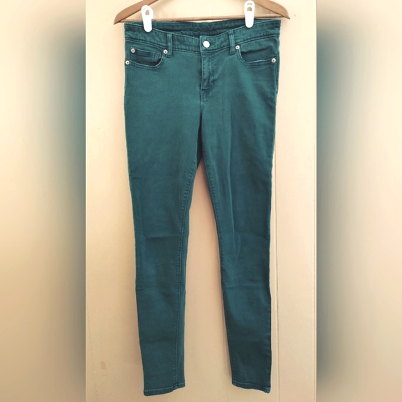 GAP Denim - GAP 1969 Denim jegging in dark teal green, size 4, mid rise